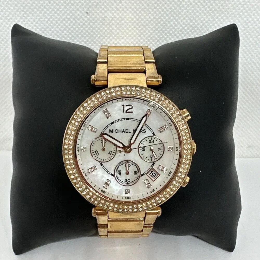 Michael Kors Parker MK5491 Women's Gold Stainless Steel Analog Dial Watch NUL31